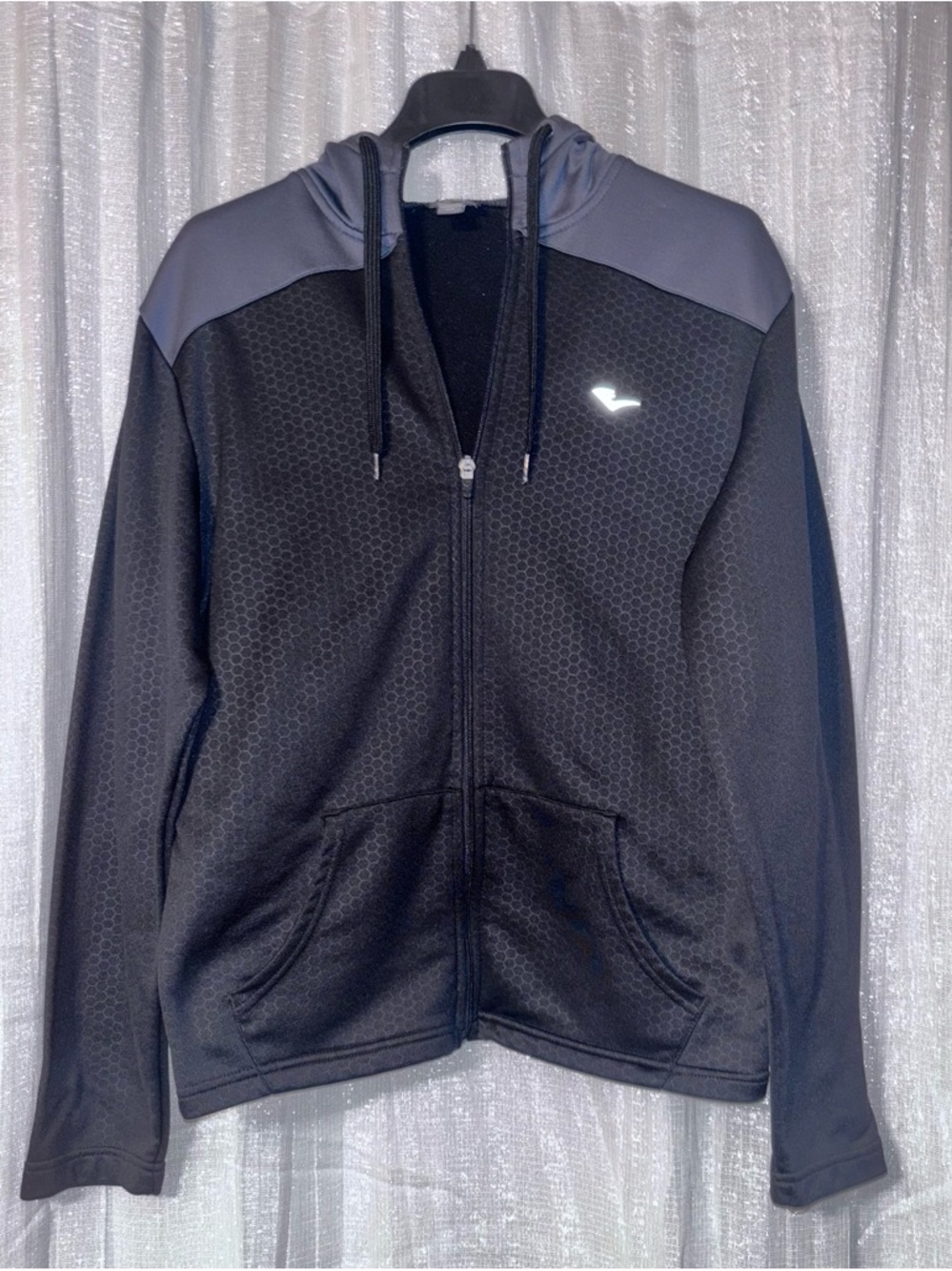 Everlast Black Hoodie with Gray Hood Panels